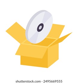 Kreatives Design-Symbol der DVD-Box