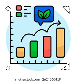 A creative design icon of eco analytics