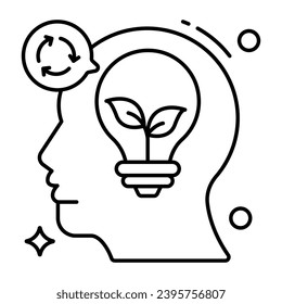 Icono de diseño creativo de la idea ecológica