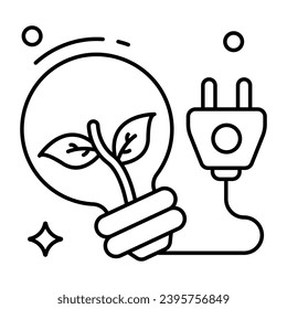 Icono de diseño creativo de la idea ecológica