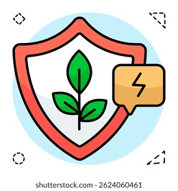 Creative design icon of eco security
