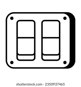 A creative design icon of electric buttons 