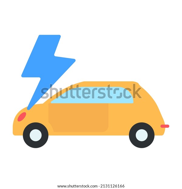 Creative design icon of\
electric car