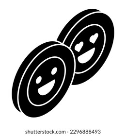 A creative design icon of emojis