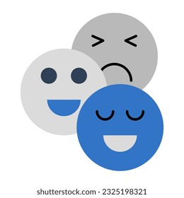 A creative design icon of emojis