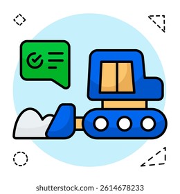 Creative design icon of excavator