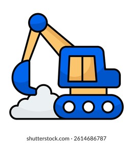 Creative design icon of excavator