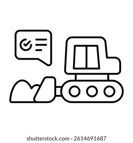 Creative design icon of excavator