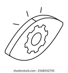 Creative design icon of eye settting