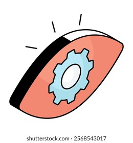 Creative design icon of eye settting