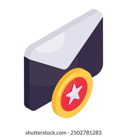 Creative design icon of favorite mail