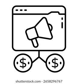 Icono de diseño creativo de la promoción financiera