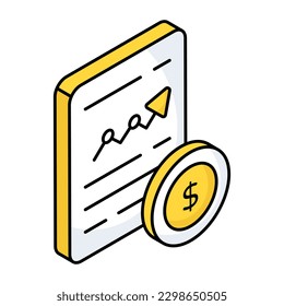 A creative design icon financial report 