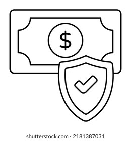 Creative design icon of financial security