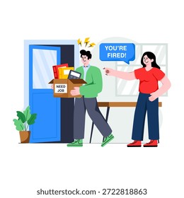 Icono de diseño creativo del empleado despedido
