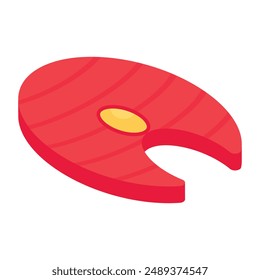 Icono de diseño creativo del filete de pescado