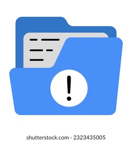 A creative design icon of folder error 