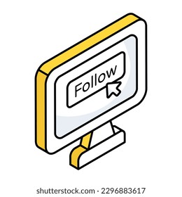 A creative design icon of follow 