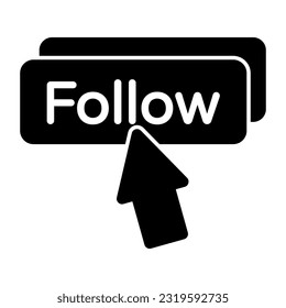 A creative design icon of follow 