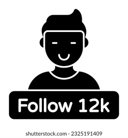 A creative design icon of followers