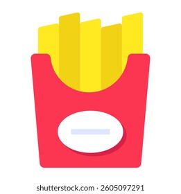 Creative design icon of fries