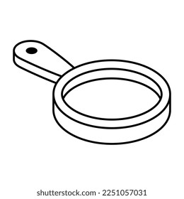 Creative design icon of frying pan 
