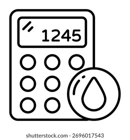 Icono de diseño creativo del cálculo de combustible 