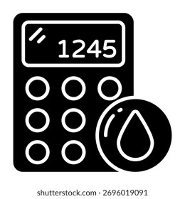 Icono de diseño creativo del cálculo de combustible 