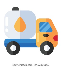 Creative design icon of fuel truck