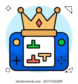 A creative design icon of game crown