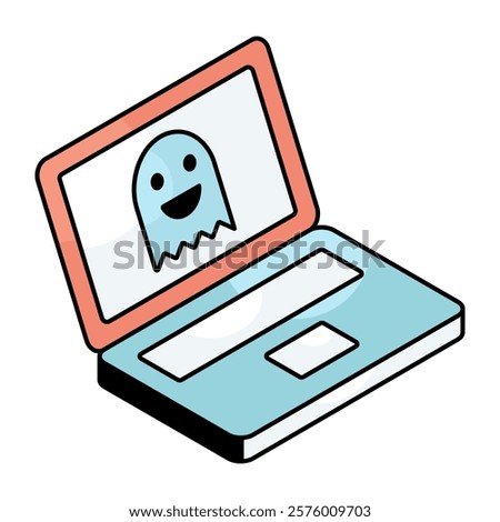 Creative design icon of ghost game