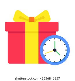 Creative design icon of gift time