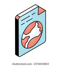 Creative design icon of global file