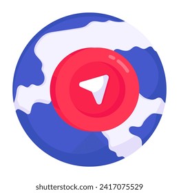 Creative design icon of global location 