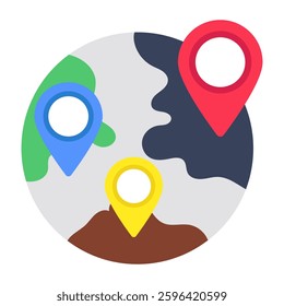 Creative design icon of global location