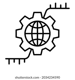 A creative design icon of global setting