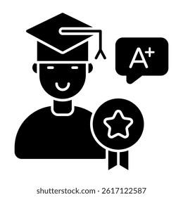 Creative design icon of grade chat