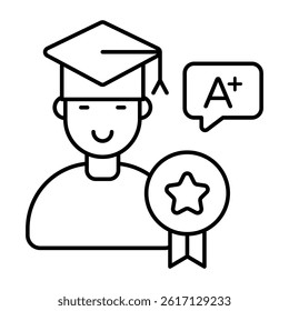 Creative design icon of grade chat