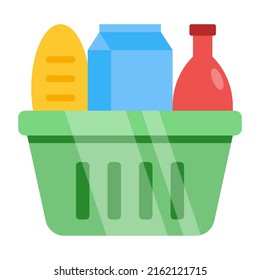 A creative design icon of grocery basket