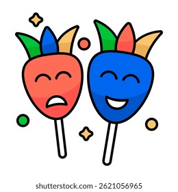 Creative design icon of Halloween lollipops