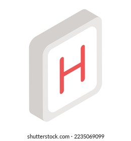 A creative design icon of hospital sign