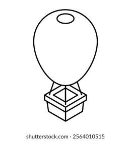 Creative design icon of hot air balloon