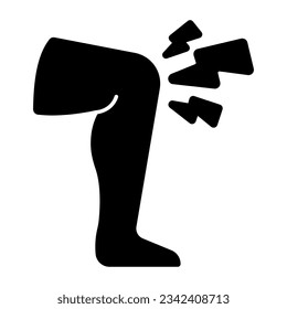 Kreatives Design-Symbol für Knie PA