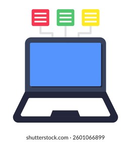 Creative design icon of laptop Network