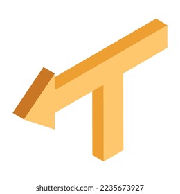 A creative design icon of left arrow 