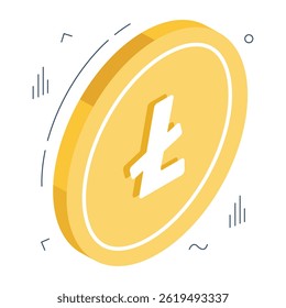 Un icono de diseño creativo de litecoin