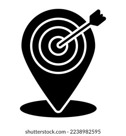 Kreatives Design-Symbol des Zielortes 