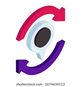 Creative design icon of location update