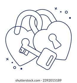 Creative design icon of love lock 


