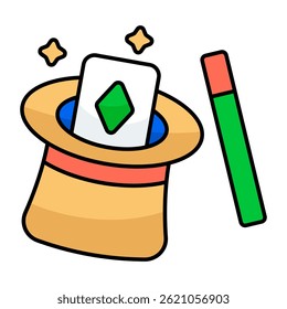 Creative design icon of magician hat
